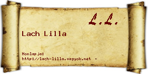 Lach Lilla névjegykártya
